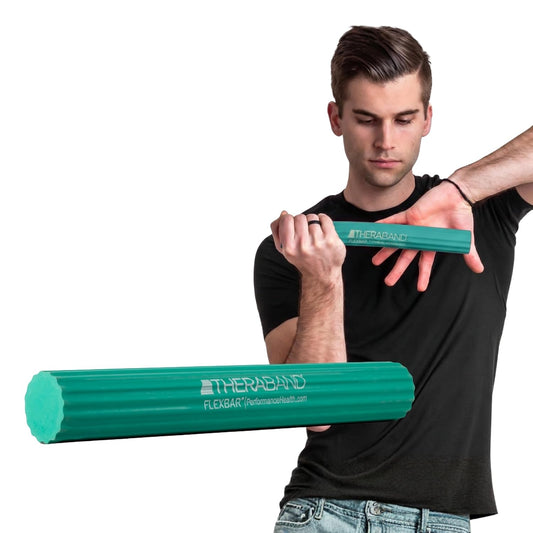 Flexbar Resistance Bar, Medium, Green Flex Therapy Bar for Physical Therapy, Wrist & Forearm Exercise Equipment, Non Slip Grip, Compact Design
