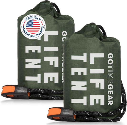 2 Person Emergency Survival Tent with Paracord & Whistle
